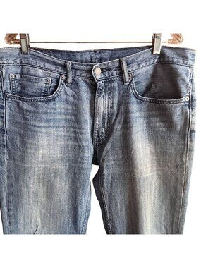 34x34 Levis Mens 514 Jeans W34 L34 Distressed Denim Relaxed Fit